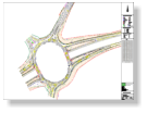 CAD drawing showing the roundabout.